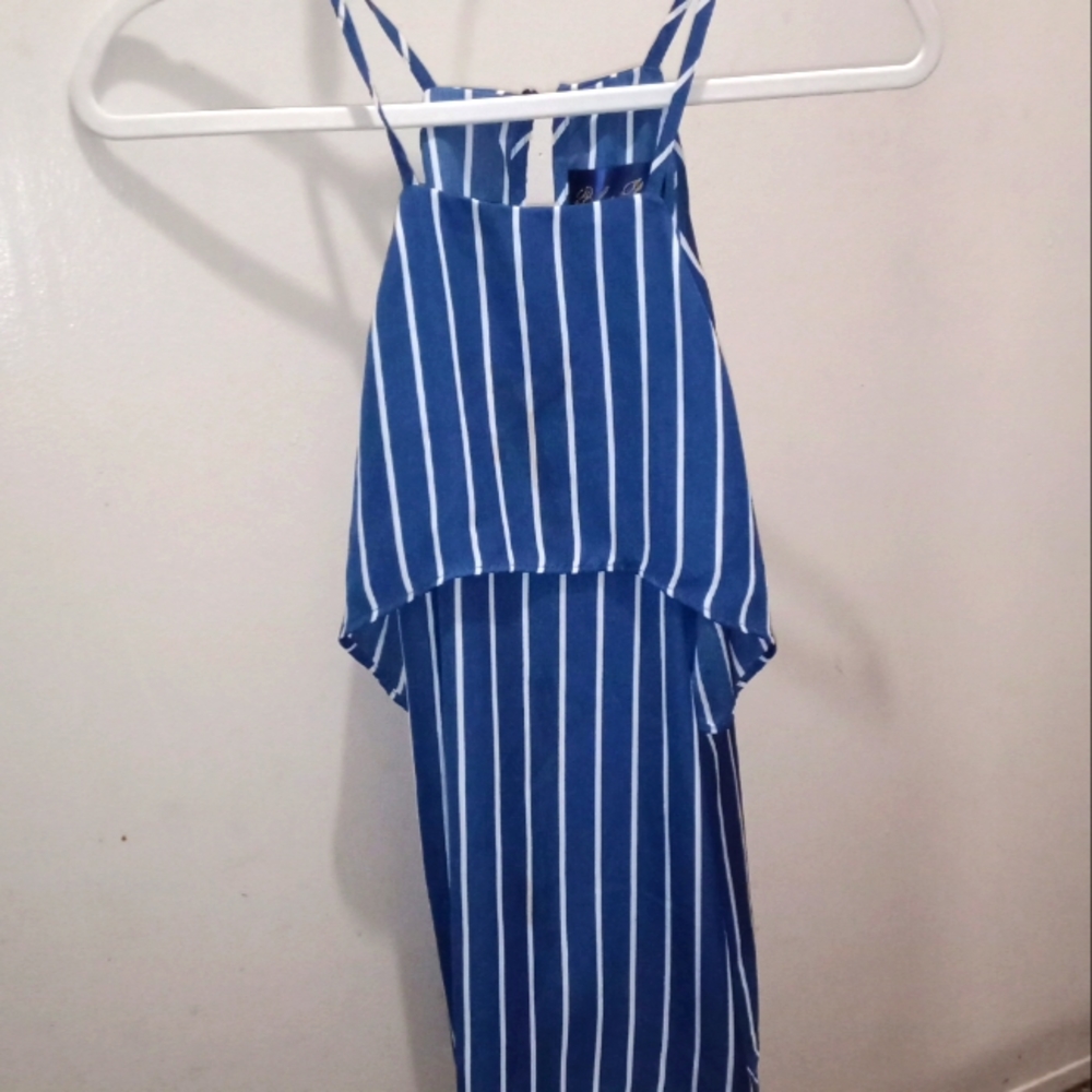 Blue rain tank top